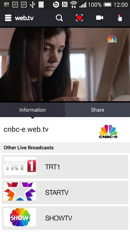 WebTV for Android: Diverse Entertainment Hub