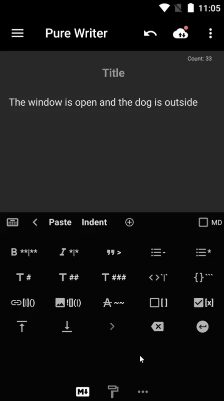 Pure Writer for Android - The Minimalist Text Editor