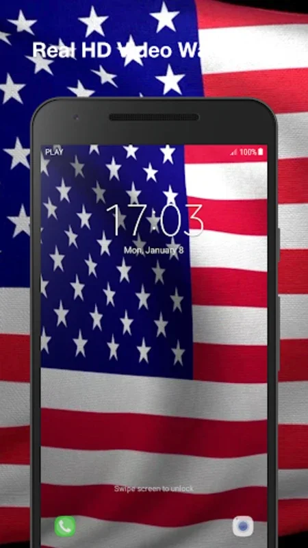 3d Us Flag Live Wallpaper for Android - Patriotic Style