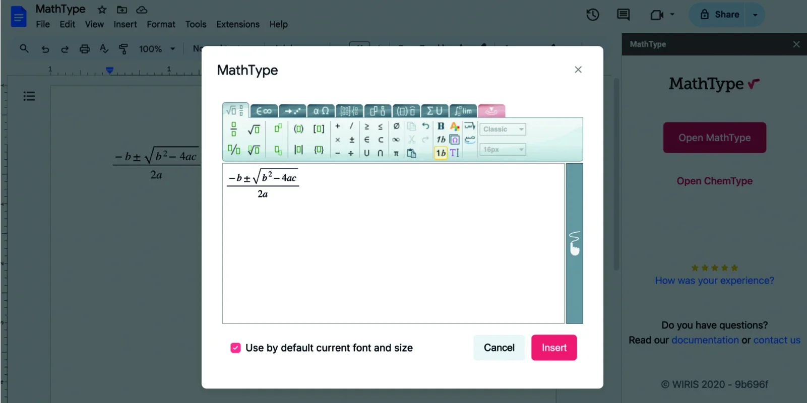 MathType for Windows: The Leading Equation Editor