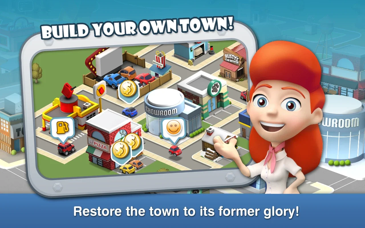 Car Town Streets for Android - Build a Vehicle-Friendly City