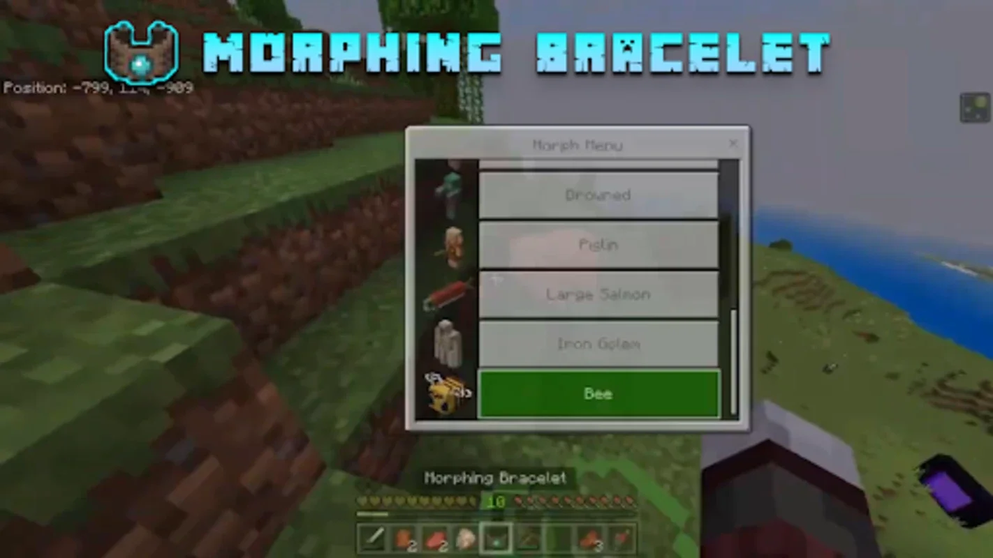 Morphing Bracelet MCPE for Android - Transform Your Minecraft Gameplay