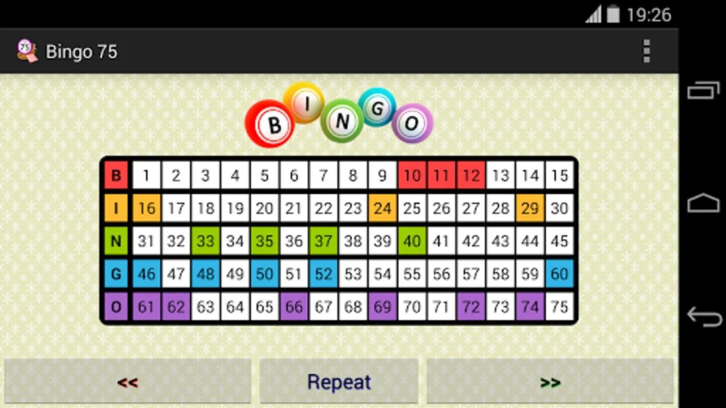 Bingo 75 for Android - Enjoy Authentic Bingo