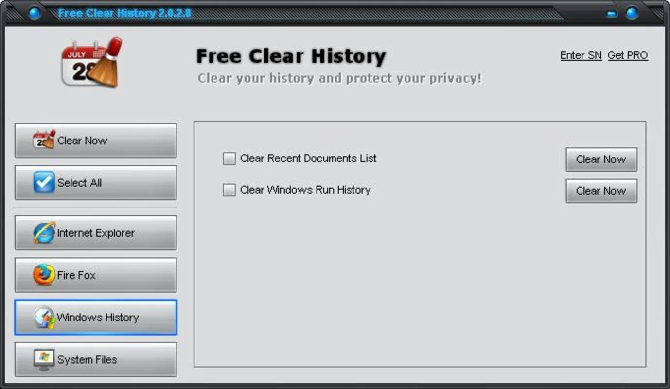 Free Clear History for Windows - Keep Your Browsing Private