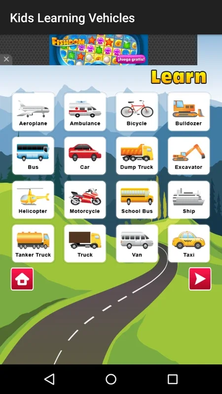 Kids Learning Vehicles for Android - Enhance Kids' Vehicle Knowledge