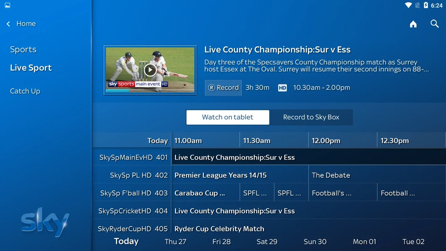 Sky Go (UK) for Android - Stream TV Anytime Anywhere