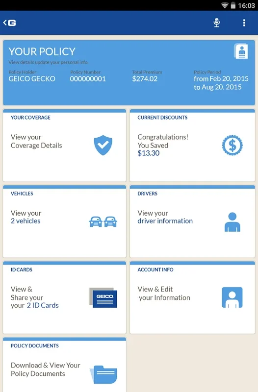 GEICO Mobile for Android - Streamlining Insurance Management