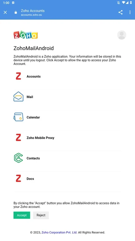 Zoho Mail for Android - Manage Email, Calendar & Contacts