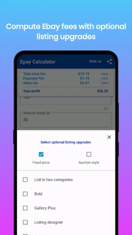 Ebay Payoneer Fee Calculator for Android: Estimate Profits Easily