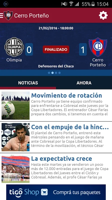 Cerro Porteño for Android - Immerse in the Team