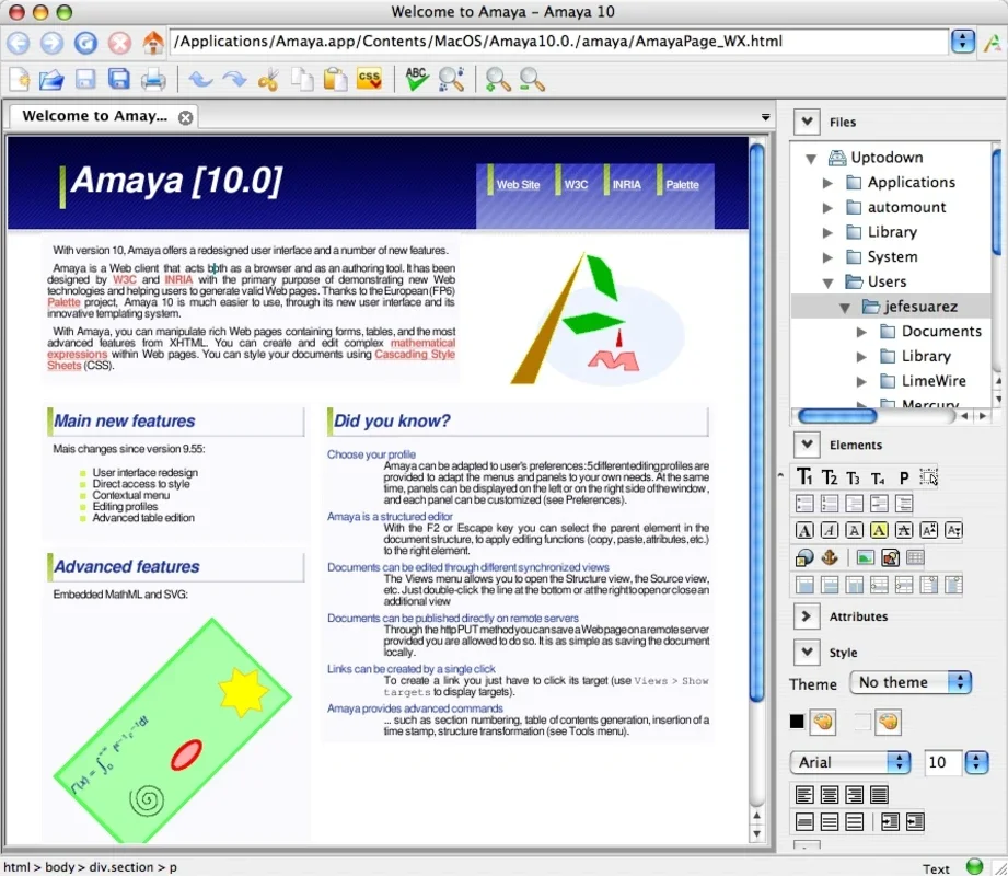 Amaya for Windows - A Free Web Editing Tool