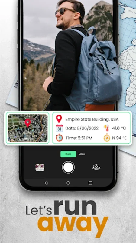 GPS maps timestamp camera app for Android - Enrich Your Photos