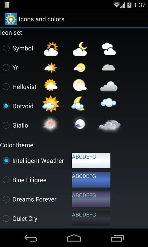 Intelligent Weather for Android - Accurate Weather Forecasts