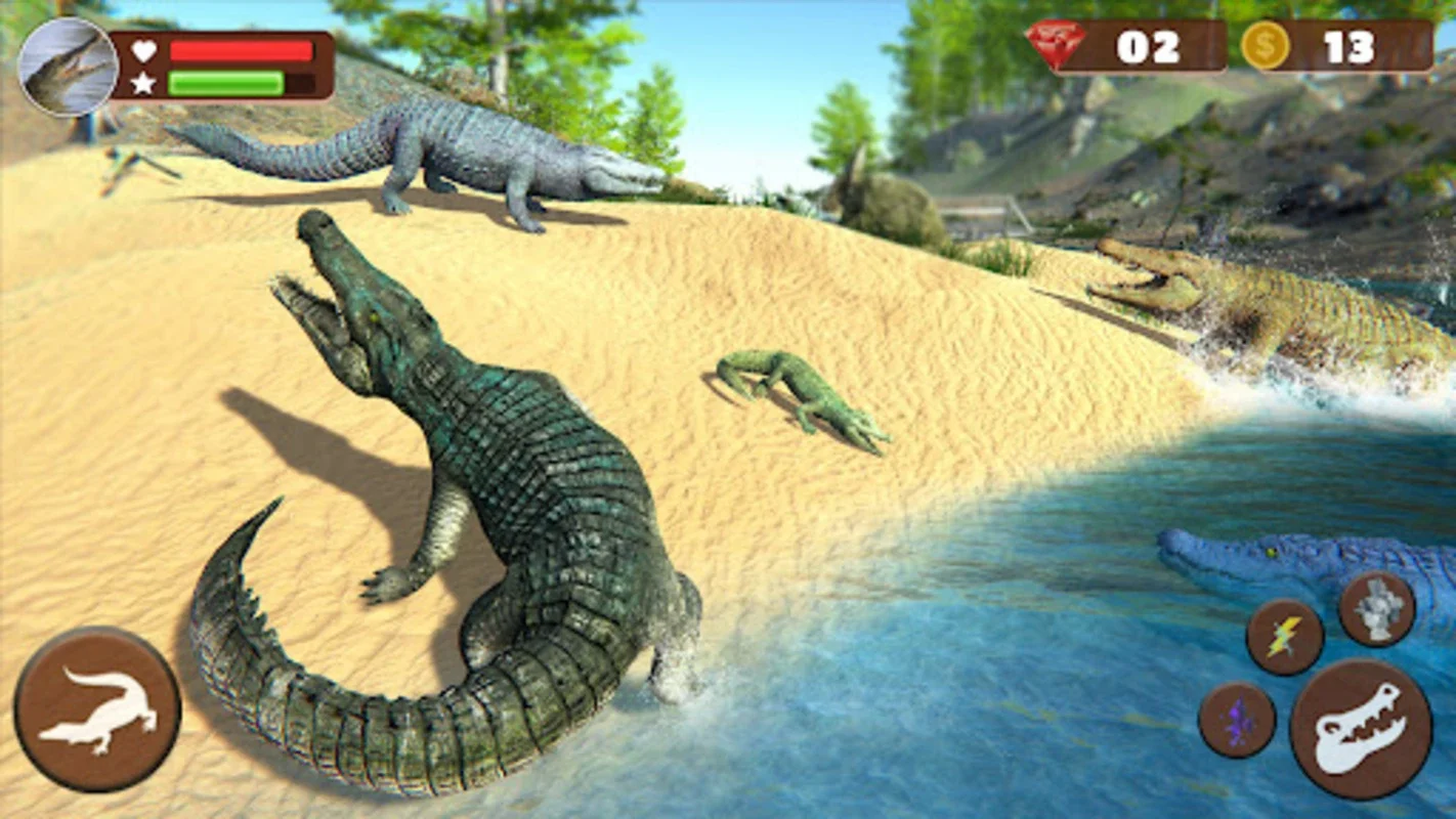 Wild Crocodile Family Sim Game for Android - Realistic Jungle Survival