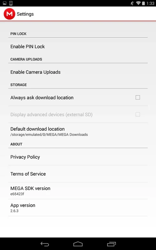 MEGA V2 for Android: Efficient Online Storage Management