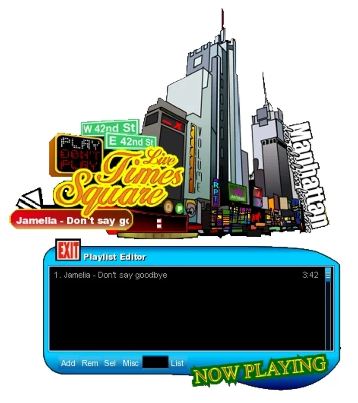 Live Times Square Skin for Winamp: A New York City Experience on Windows