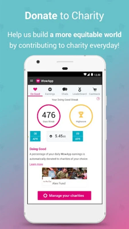 WowApp for Android - Earn Rewards and Support Charities