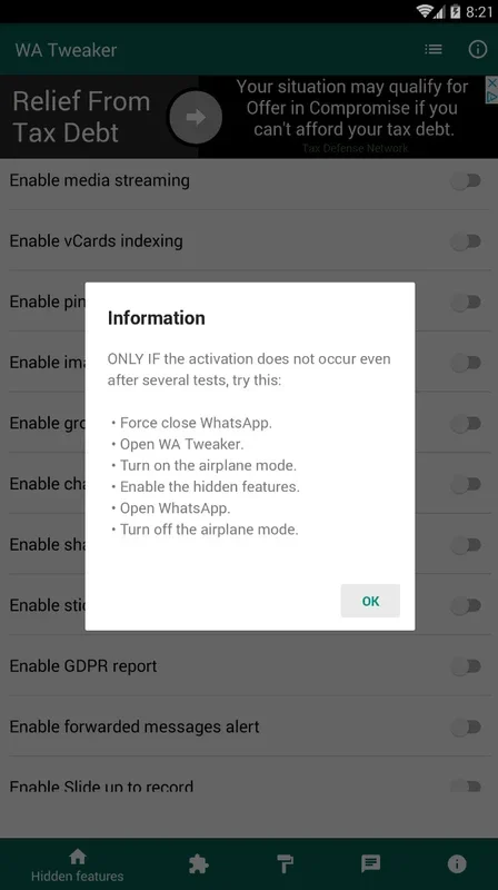 WA Tweaker for Android - Unlock WhatsApp's Hidden Features