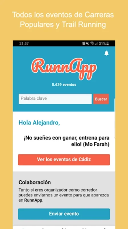 Buscador Carreras Populares for Android - Find Races Easily