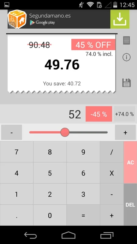 Discount Calculator for Android - Calculate Sale Prices Easily