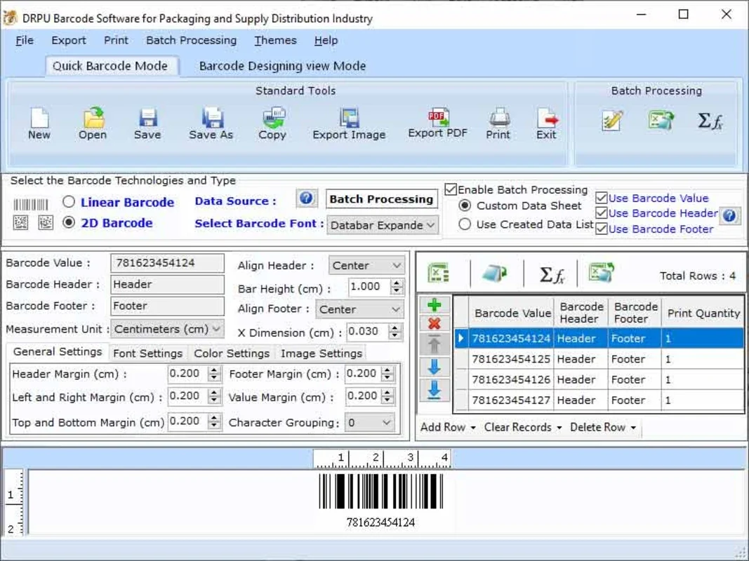 Shipping Logistic Barcode Maker Program for Windows