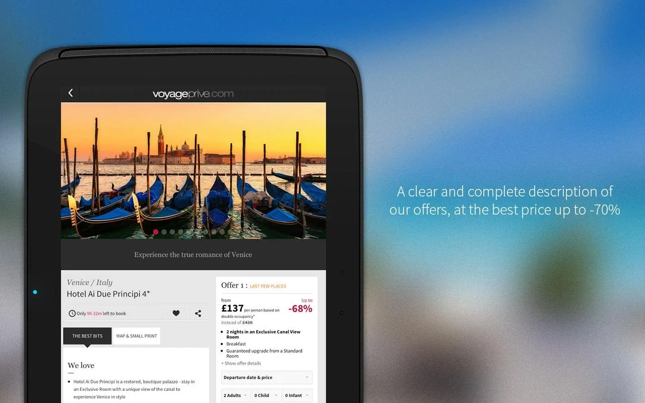 Voyage Privé for Android - Unbeatable Luxury Travel