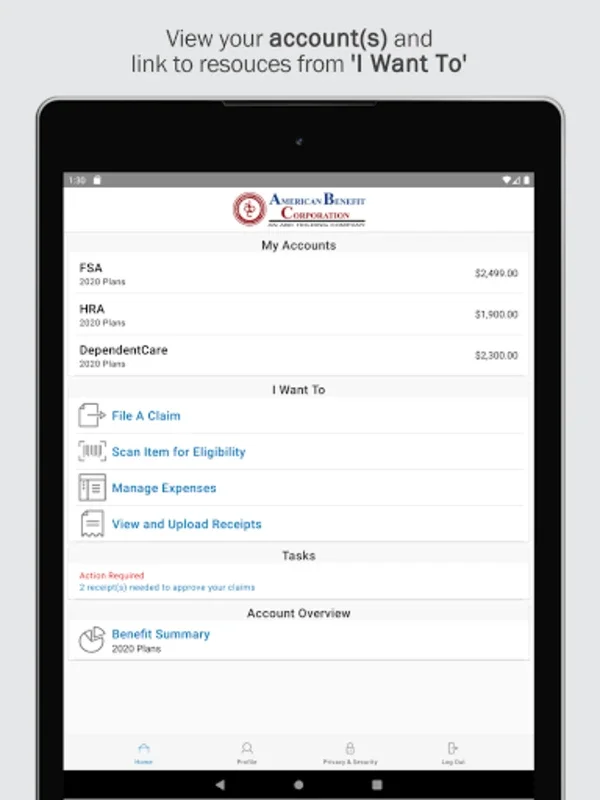 ABC HRA Mobile for Android - Manage Healthcare Finances