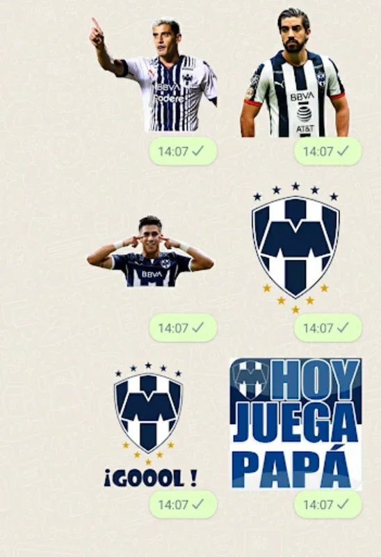 Monterrey Stickers for Android - Free Digital Stickers for Rayados Fans