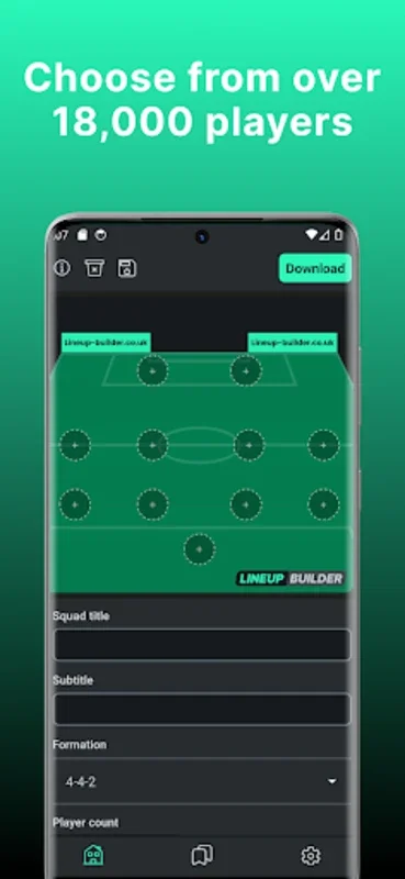 Lineup Builder for Android: Customize Football Formations