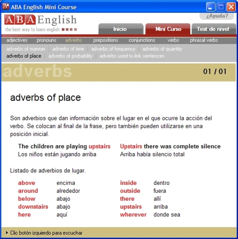 Mini Curso de Ingles ABA English for Windows - No Download Required