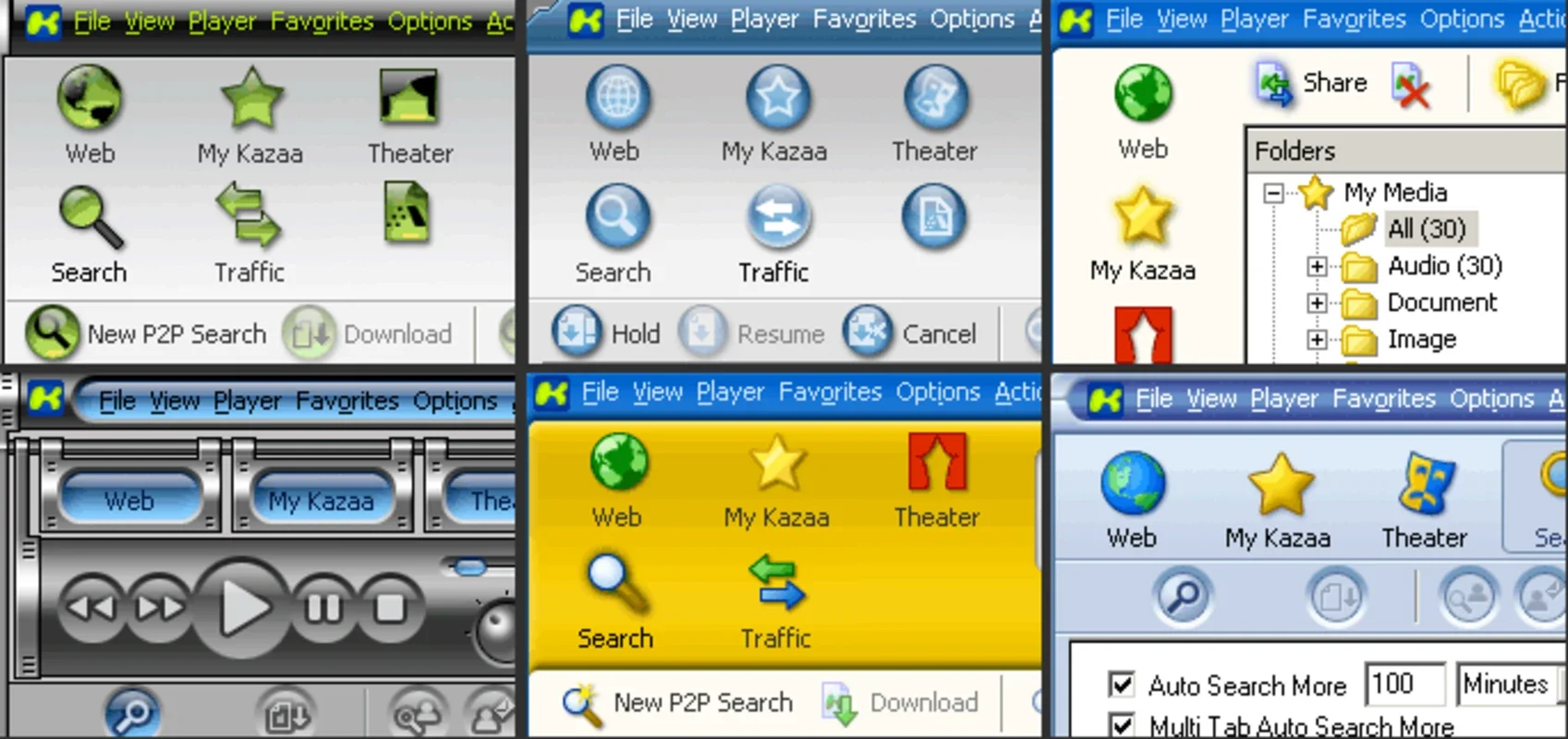 Free Kazaa Skins: 6 Unique Designs for Windows