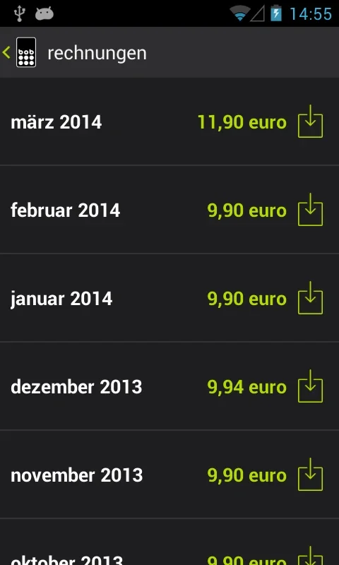 MeinBob for Android - Manage Mobile Tariff Easily