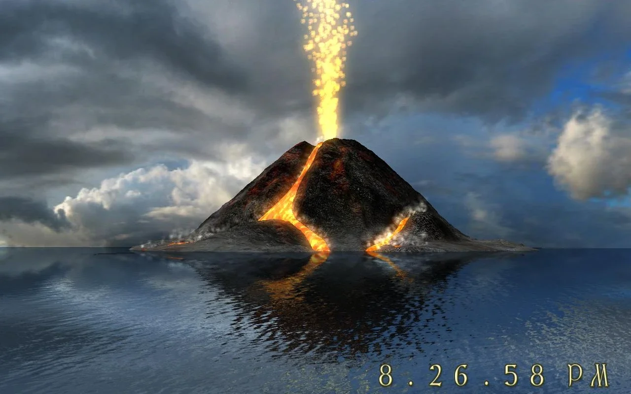 Active Volcano 3D Screensaver for Windows - Visual Volcanic Experience