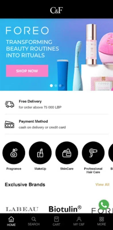 C&F for Android - Shop Exclusive Beauty Brands