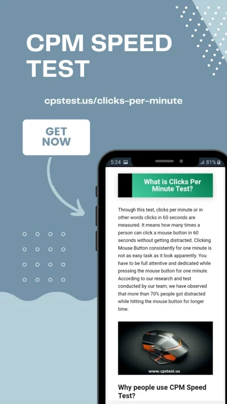 Clicks Per Minute for Android - Enhance Your Clicking Speed