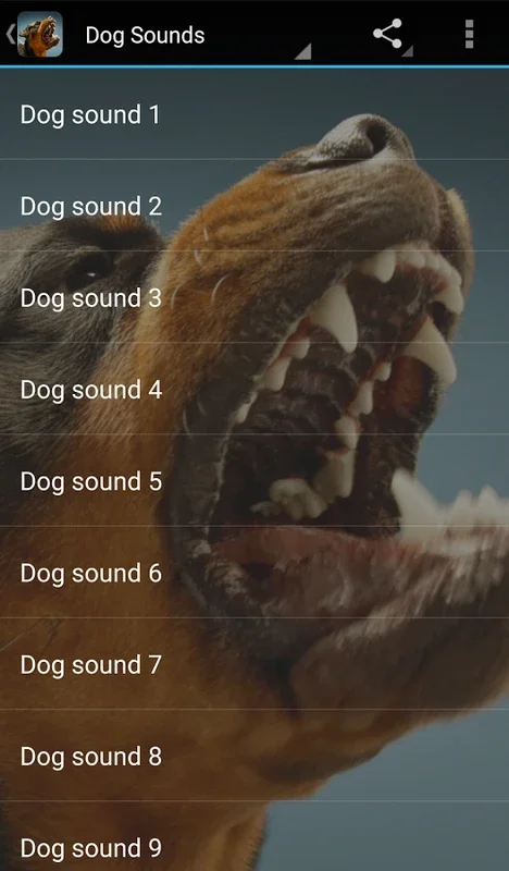 Dog Sounds for Android - Rich Canine Sound Experience