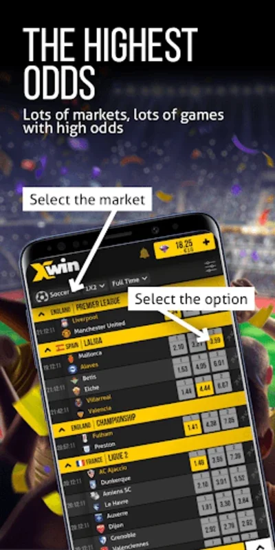 xWin for Android - Win Prizes with Sports Predictions