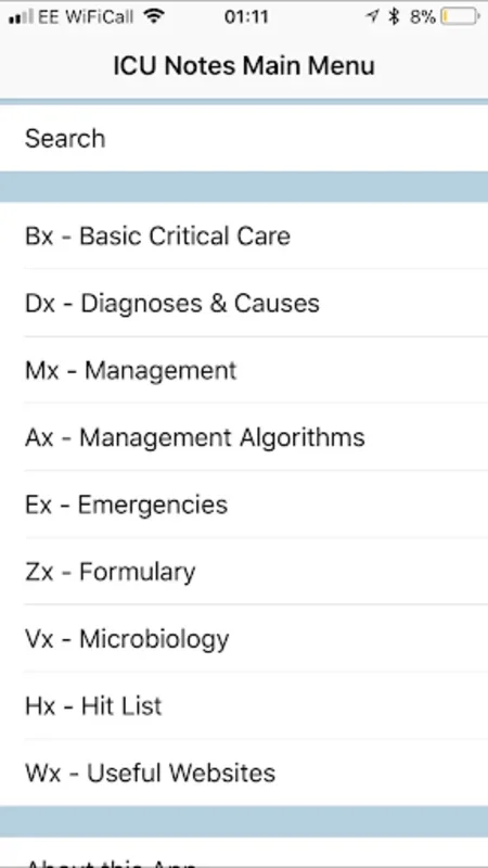 iCU Notes - Critical Care for Android: Comprehensive Critical Care Aid