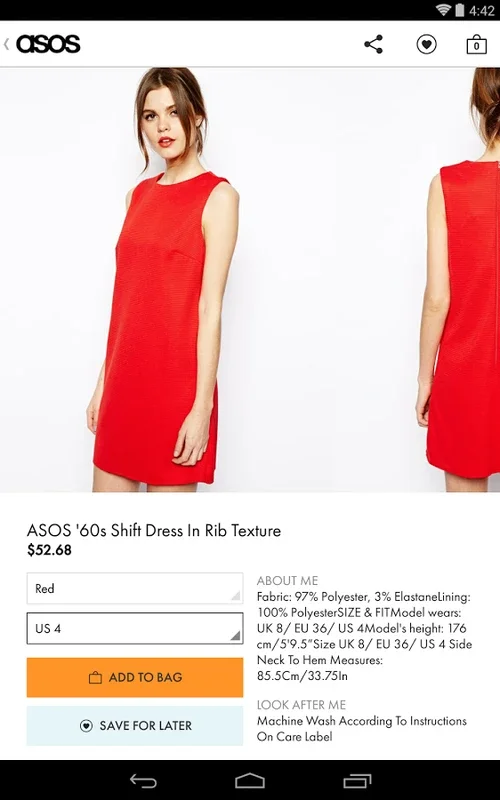 ASOS for Android - Streamlined Online Shopping