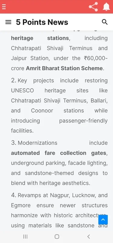 5 Points News for Android - Stay Informed Easily