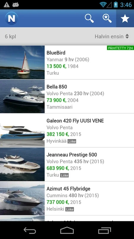 Nettivene for Android - Discover Finland's Boat Marketplace