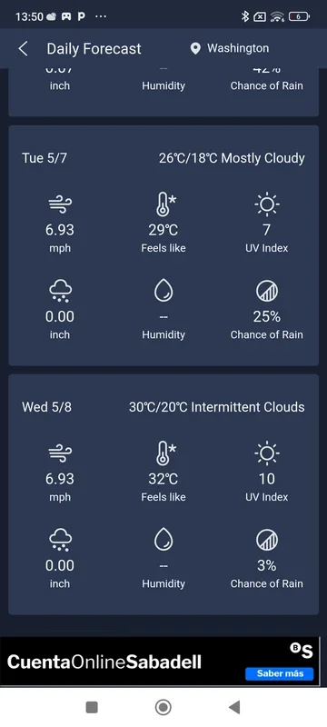 Daily Forecast for Android: Quick and Accurate Weather Info