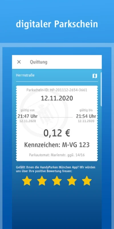 HandyParken München for Android - Manage Parking Easily