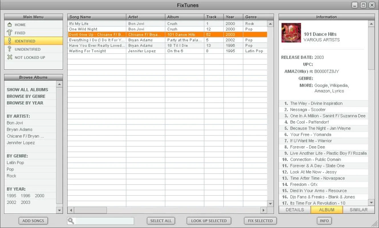 FixTunes for Windows - Automatically Fill MP3 ID3 Tags