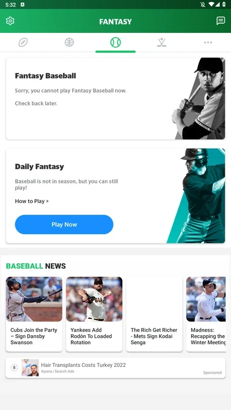 Yahoo Fantasy Sports for Android - Compete in Fantasy Leagues