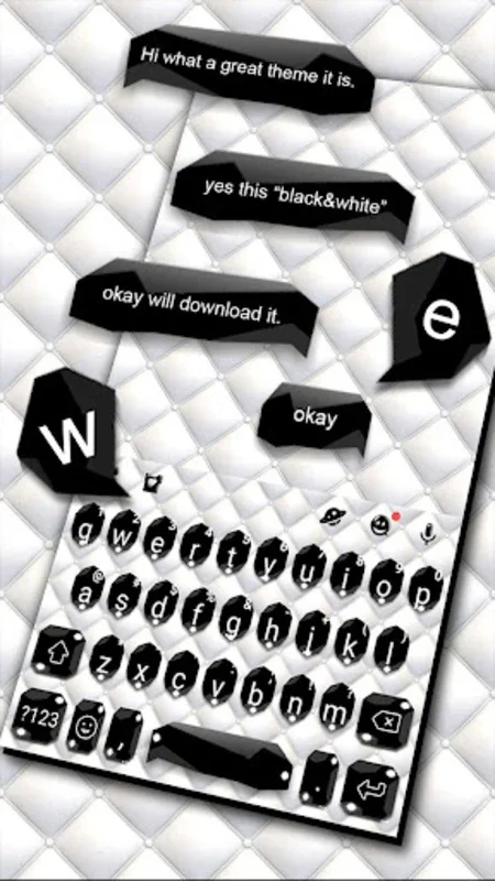 Black White Business Keyboard for Android - Stylish & Functional