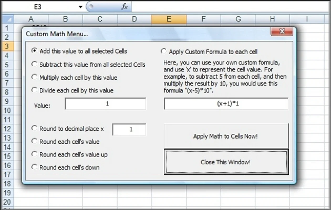 Excel Math to multiple cells with formulas for Windows: Streamline Your Work