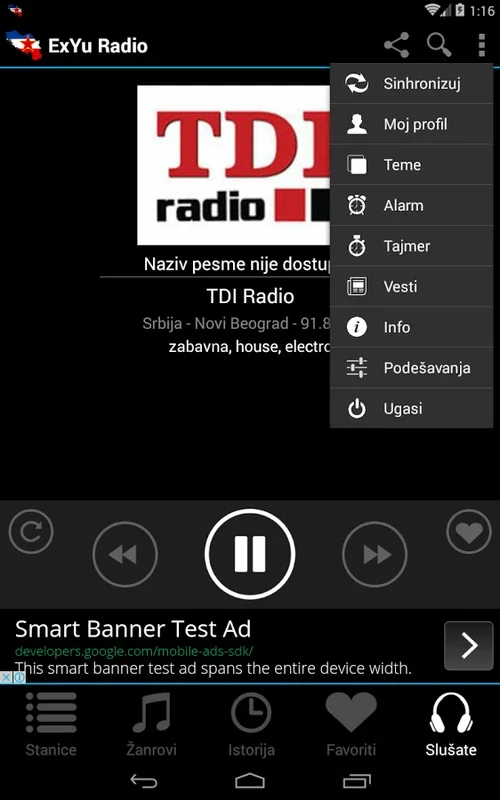 ExYu Radio for Android - Enjoy 1000+ Balkan Radios