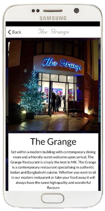 The Grange MK Indian Restauran for Android - Streamline Your Dining with This App