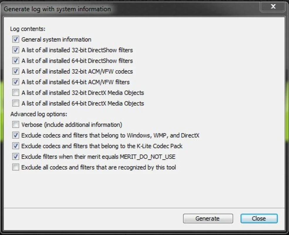 K-Lite Codec Tweak Tool for Windows - Fix Codec Issues